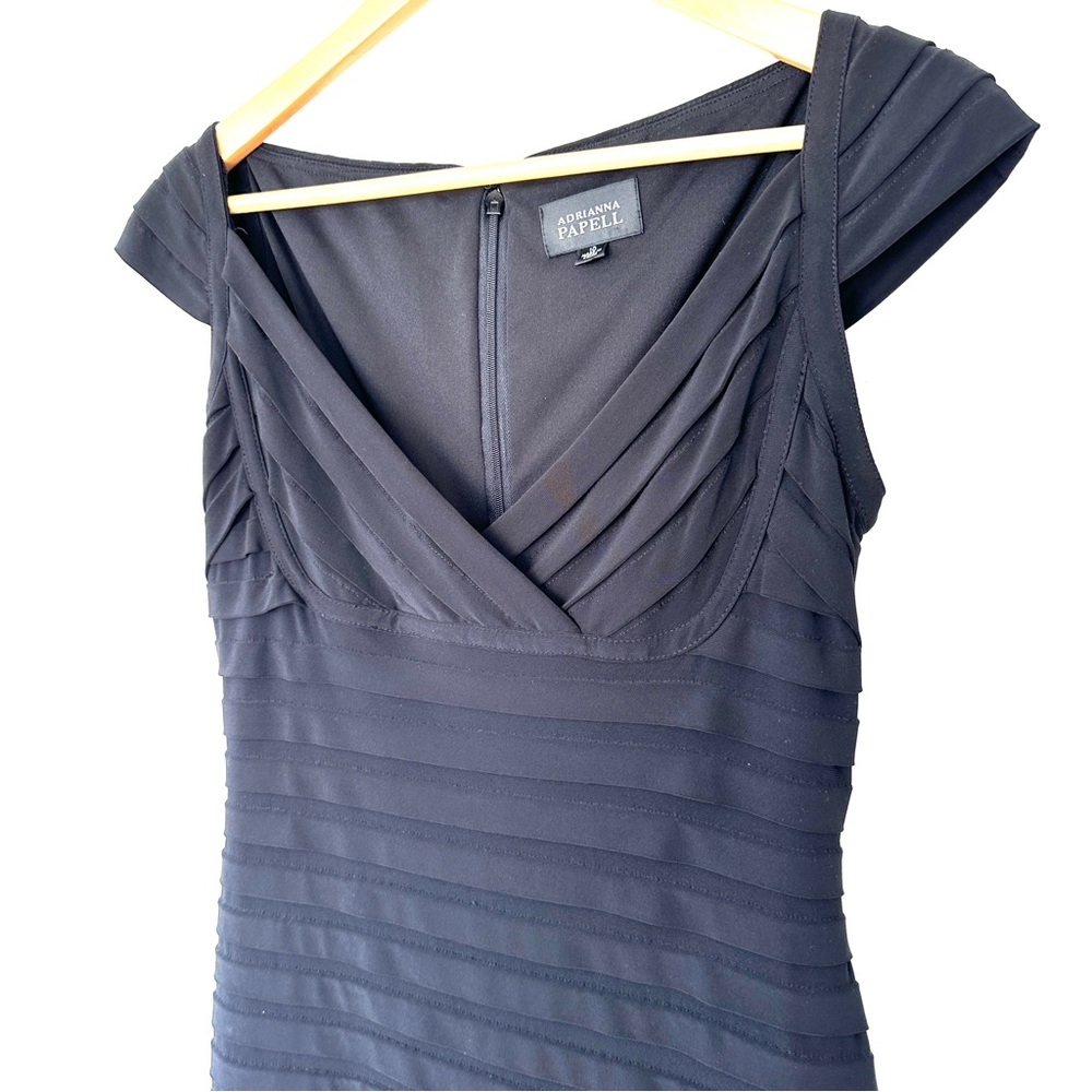 Adrianna Papell Fitted Midi Dress with Cap Sleeves, empire waisted